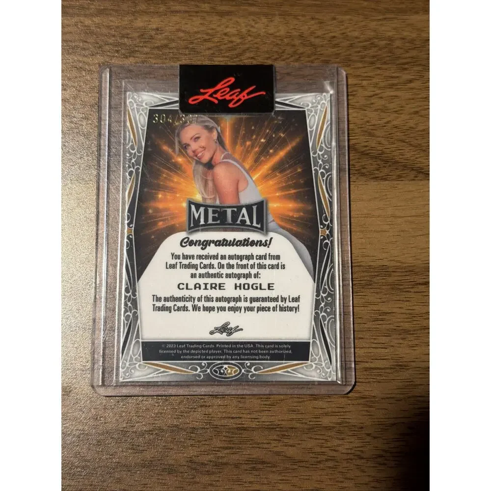 CLAIRE HOGLE signed auto 2023 LEAF METAL of /307